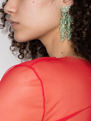 Simone Rocha Flower Drop Earrings