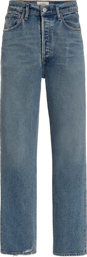 Citizens of Humanity Women's Blue Straight-Leg Jeans | ShopStyle