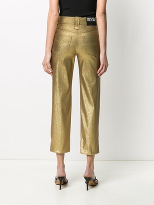 Versace Jeans Couture Metallic Straight-Leg Trousers