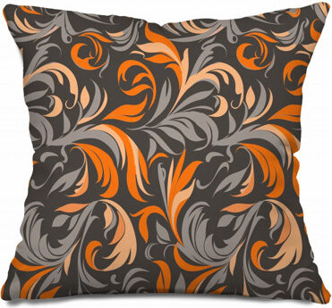 VisionDecor Floral Cotton Blend Reversible Throw Pillow