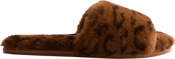 Faux Fur Marks And Spencer Ladies Bedroom Slippers Faux Fur Floral