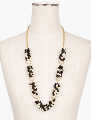 Talbots Pearls & Faceted Beads Long Necklace