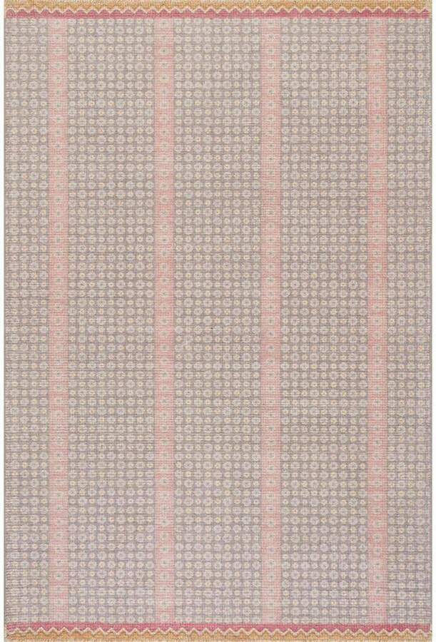RUGS USA Pondicheri Hand-Tufted Striped Wool-Blend Grey 5 ft. x 8 ft. Indoor Area Rug