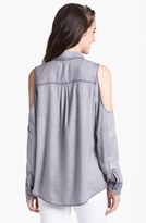 Thumbnail for your product : Rubbish Cold Shoulder Chambray Shirt (Juniors)