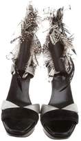Thumbnail for your product : Diego Dolcini Leather Feather Sandals