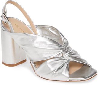 via spiga silver sandals