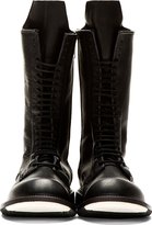 Thumbnail for your product : Rick Owens Black Grained Leather Tall Boots