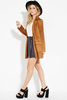 Thumbnail for your product : Forever 21 Belted Faux Suede Coat