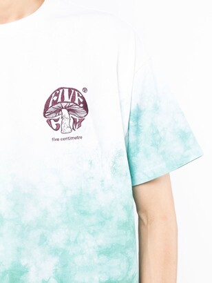 FIVE CM tie-dye logo-patch T-shirt
