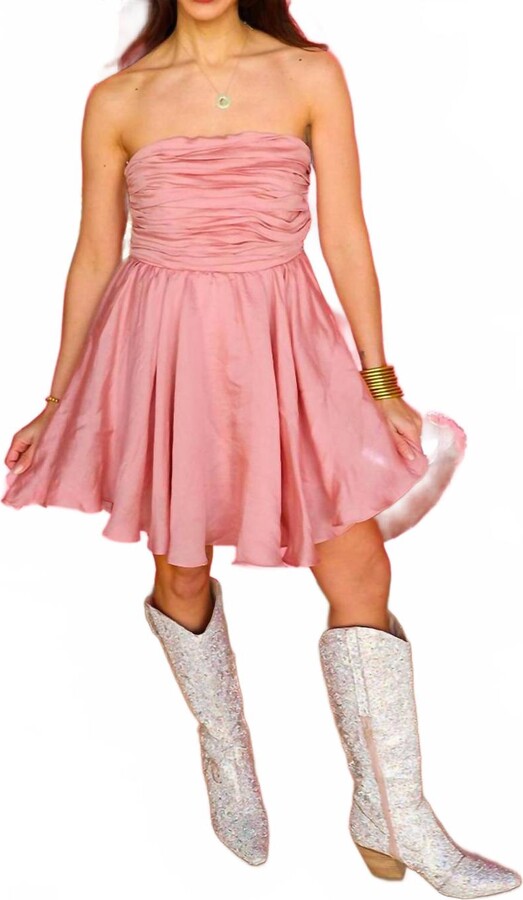 MABLE Ballerina Mini Dress In Dusty Rose