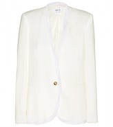 Thumbnail for your product : Helmut Lang Chiffon-trimmed crepe blazer