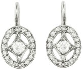 Thumbnail for your product : Cathy Waterman Oval Diamond Frame Earrings - Platinum