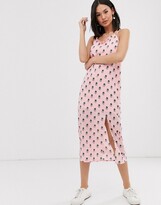 Thumbnail for your product : Daisy Street cami strap midi dress with thigh split in graphic polka dot