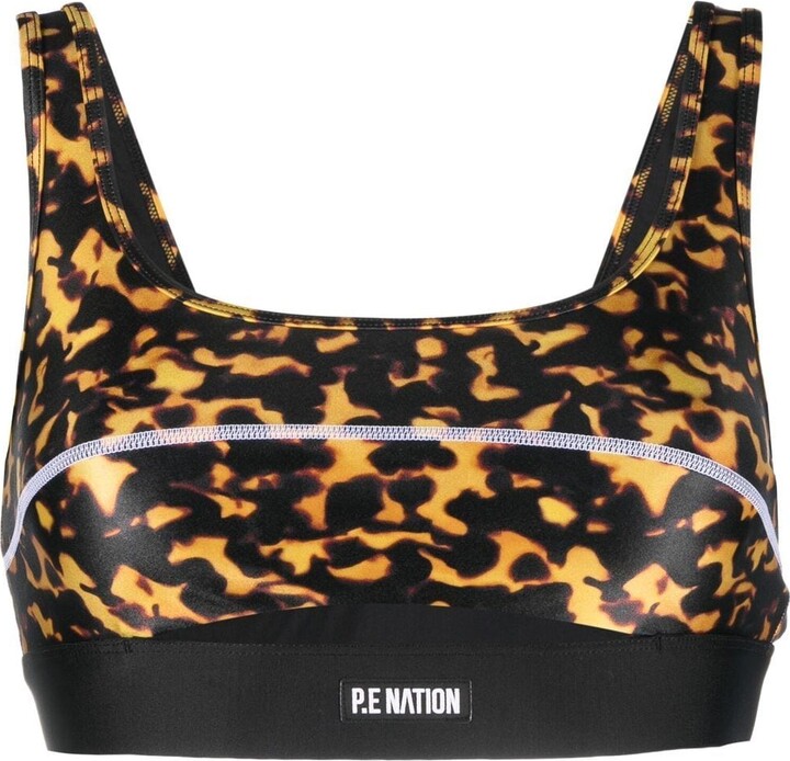 Let's Go Staunton leopard-print stretch sports bra