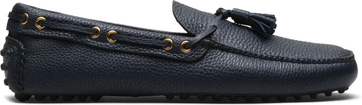 Car Shoe Tassel-Detail Leather Boat Shoes
