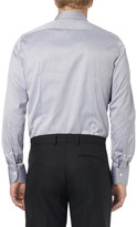 Thumbnail for your product : Canali Blue Slim-Fit Printed Cotton Shirt