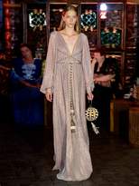 Thumbnail for your product : Peter Pilotto Cord-bodice Gathered Metallic-plisse Gown - Womens - Pink