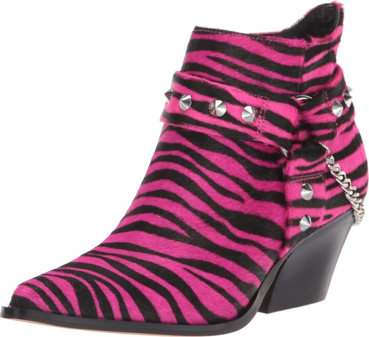jessica simpson pink and black boots