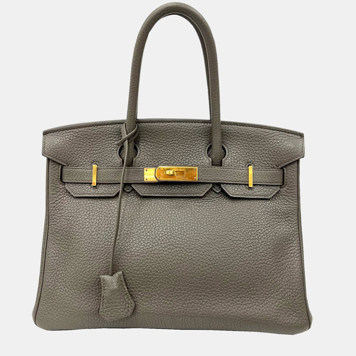 Hermes Birkin 25 Togo Etain handbag rose gold hardware Y stamp in 2023