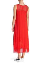 Thumbnail for your product : Spense Mesh Trim Hi-Lo Sleeveless Dress
