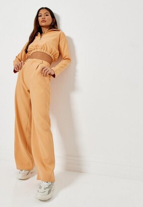 Missguided Petite Orange Co Ord Tailored Oversized Masculine Pants