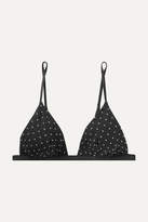 Thumbnail for your product : Fleur Du Mal Studded Stretch-jersey Soft-cup Triangle Bra