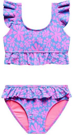 Beach Lingo Girls' Flower Power Ruffle Swim Bikini Set Toddler 2T Multi