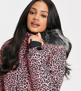 Thumbnail for your product : Protest Cheetah ski jacket in pink Exclusive at ASOS