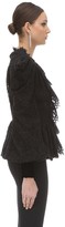 Thumbnail for your product : Amen Black Ruffled Lace Blouse