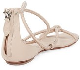 Thumbnail for your product : Alaia Studded Flat Leather Sandals