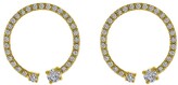 Thumbnail for your product : KatKim 18kt yellow gold Lorraine pave diamond earrings