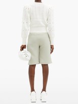 Thumbnail for your product : JoosTricot Beaded Cable-knit Cotton-blend Sweater - White