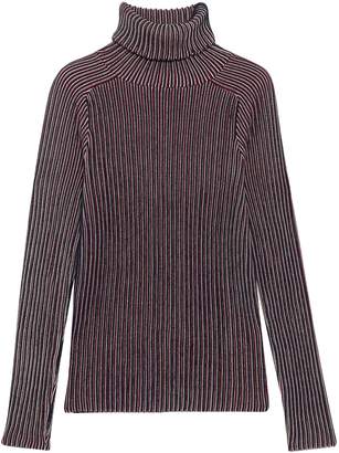Carven Striped Cotton-blend Turtleneck Sweater