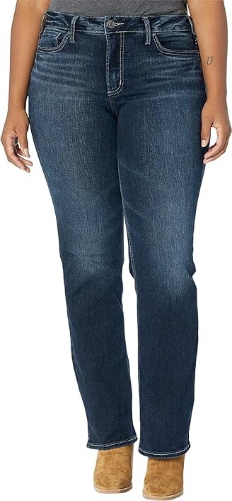 Silver Jeans Co. Plus Size Suki Mid-Rise Slim Bootcut Jeans W93616EDB405  (Indigo) Women's Jeans - ShopStyle