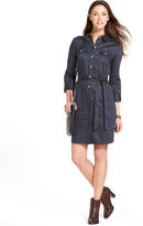Thumbnail for your product : Tommy Hilfiger Three-Quarter-Sleeve Polka-Dot Shirtdress