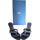 Thumbnail for your product : HUGO BOSS Grey Leather Sandals