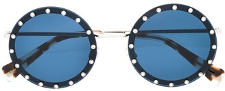 Valentino Eyewear Crystal Embellished Sunglasses