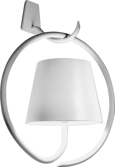 Zafferano America Poldina LED Magnetic Rechargeable Wall Sconce with Bracket in Brown