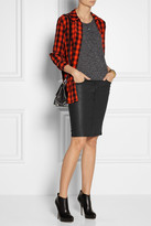 Thumbnail for your product : Current/Elliott The Stiletto Pencil coated stretch-denim skirt