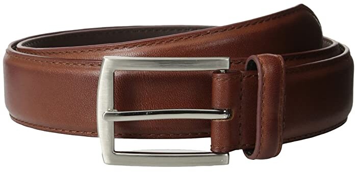 mens cognac dress belt