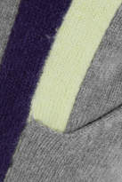 Thumbnail for your product : The Elder Statesman Gofa Striped Cashmere Track Pants - Gray