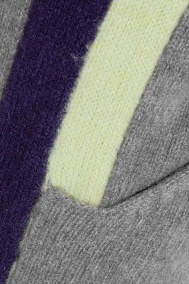 The Elder Statesman Gofa Striped Cashmere Track Pants - Gray