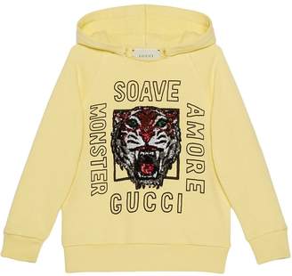 Gucci Children Children's hooded sweatshirt with tiger