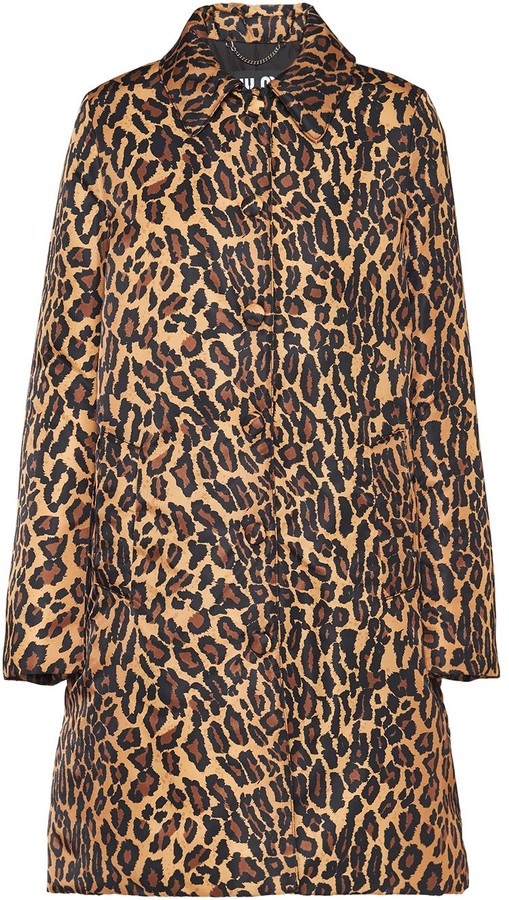 leopard print peacoat