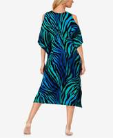 Thumbnail for your product : Ellen Tracy Printed Cold-Shoulder Caftan