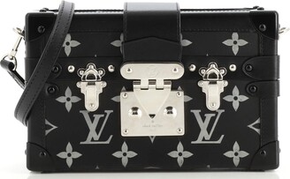 Louis Vuitton LV Petite Malle Mini Bag Black Silver Reflective Monogram