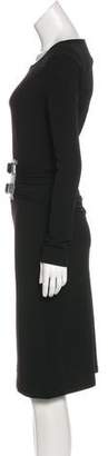 Michael Kors Belted Knee-Length Dress Black Belted Knee-Length Dress
