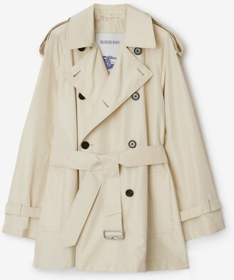 【関税＆送料込み】Burberry Silk Short Trench Coat Burberry 'sp25' Short Trench Coat | italist