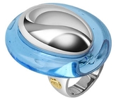 Thumbnail for your product : Masini Vanita' - Blue Sterling Silver Oval Ring