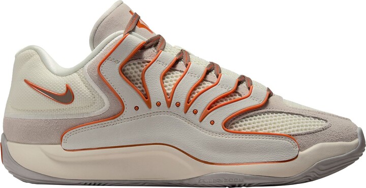 Nike KD18 Basketball Shoes, Men's, M7.5/W9, Soft Pearl/Campfire Orng